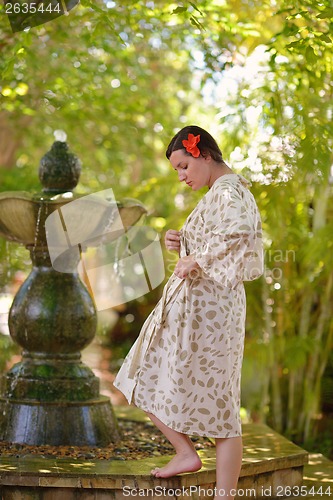 Image of spa treatment at tropical resort