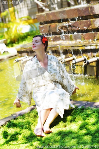 Image of spa treatment at tropical resort