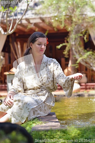 Image of spa treatment at tropical resort