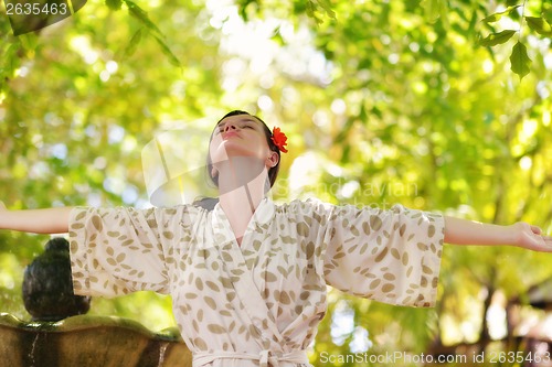 Image of spa treatment at tropical resort