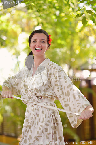 Image of spa treatment at tropical resort