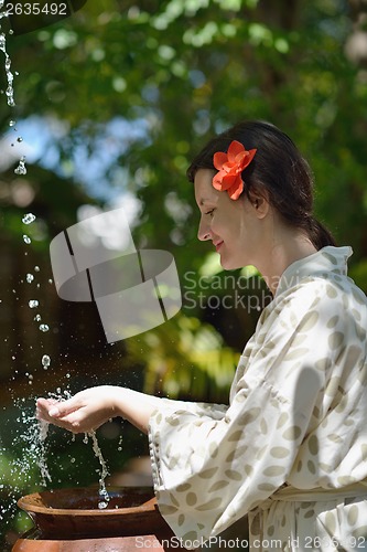 Image of spa treatment at tropical resort