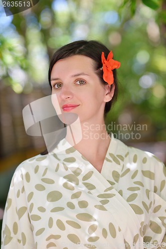 Image of spa treatment at tropical resort