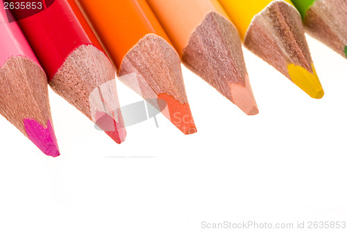 Image of Colour pencils isolated on white