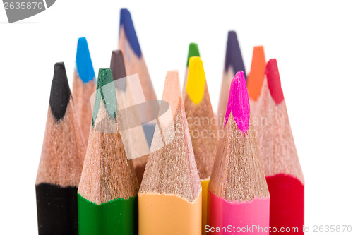 Image of Colour pencils isolated on white