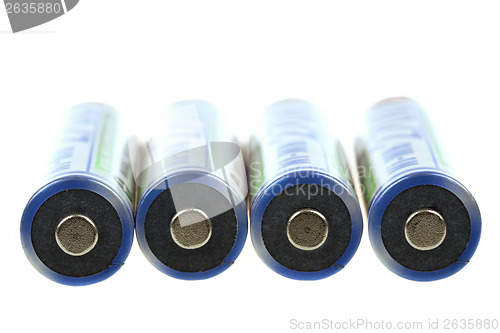 Image of macro of rechargeable NIMH batteries