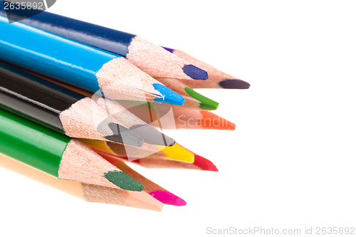 Image of Colour pencils isolated on white
