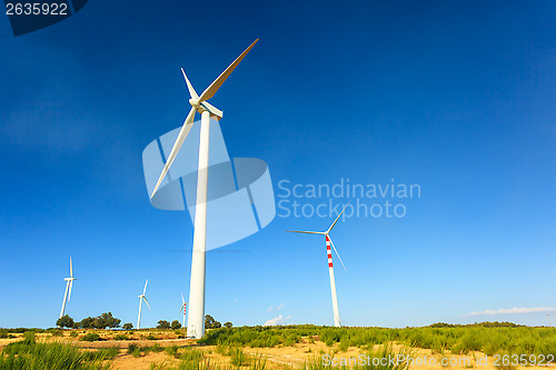 Image of Aeolian turbines in Calabria