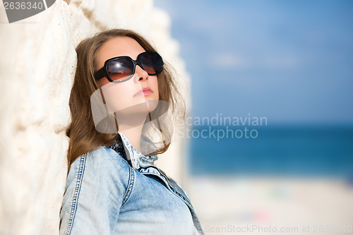 Image of Sexy woman in sunglasses