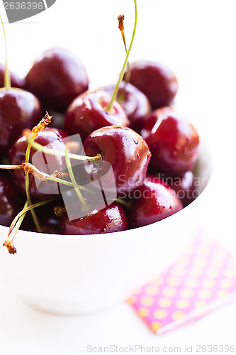 Image of Fresh red cherries