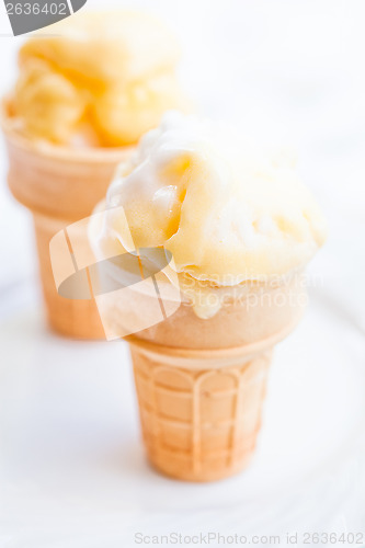 Image of Mango ice cream cones