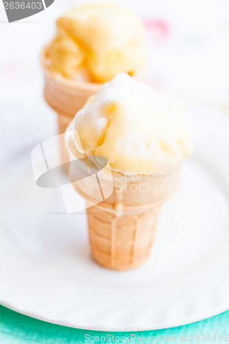 Image of Mango ice cream cones