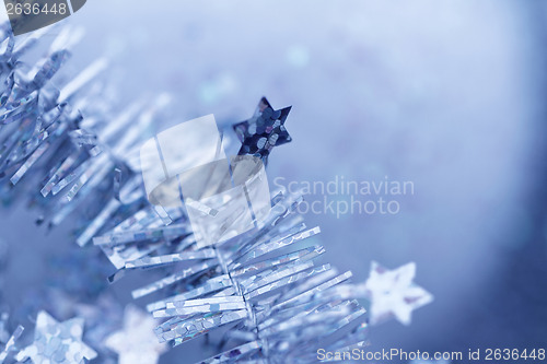 Image of Tinsel. Christmas decoration.