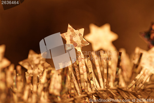 Image of Tinsel. Christmas decoration.