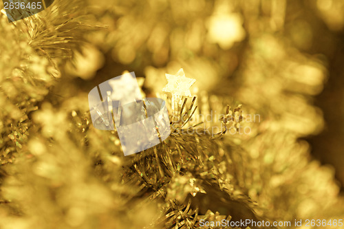 Image of Tinsel. Christmas decoration.