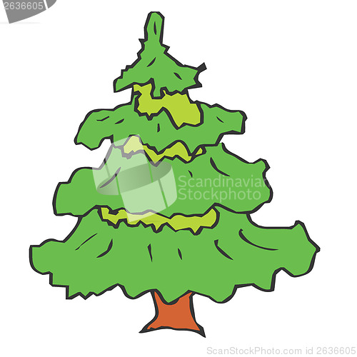 Image of tree christmas vector fir pine trees silhouette white evergreen 