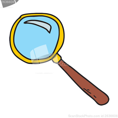 Image of glass magnifying search magnifier magnify zoom look icon vector 