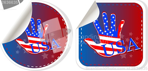 Image of Set of US presidential election stickers in 2012