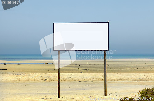 Image of Blank space on beach sign