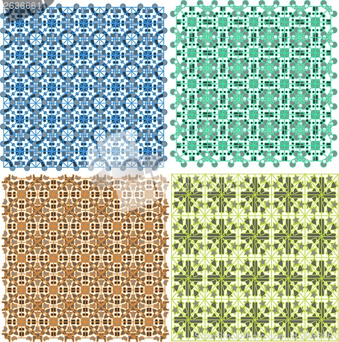 Image of Vintage plaid abstract patterns set design