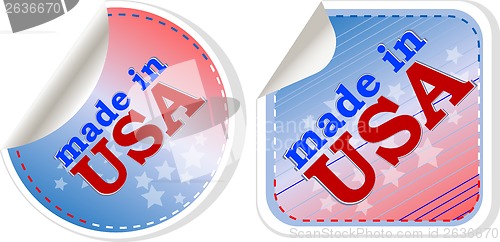 Image of stickers label tag icon set - made in usa