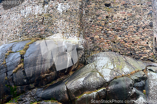 Image of stone wall of a medieval castle