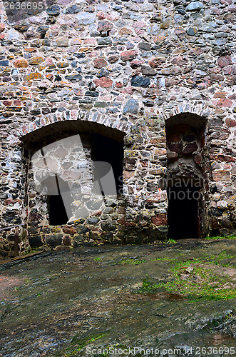 Image of stone wall of a medieval castle