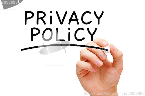 Image of Privacy Policy Black Marker