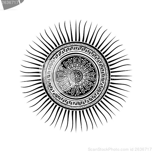 Image of Mayan sun symbol