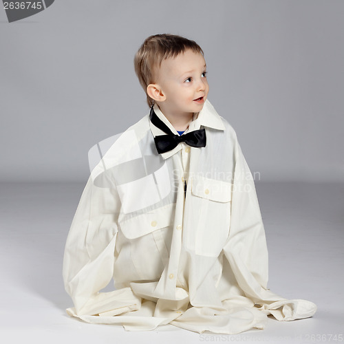 Image of Toddler boy businessman