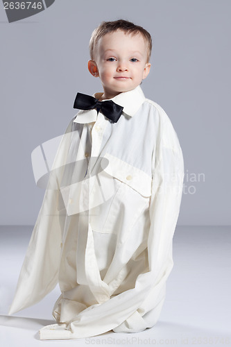 Image of Toddler boy businessman