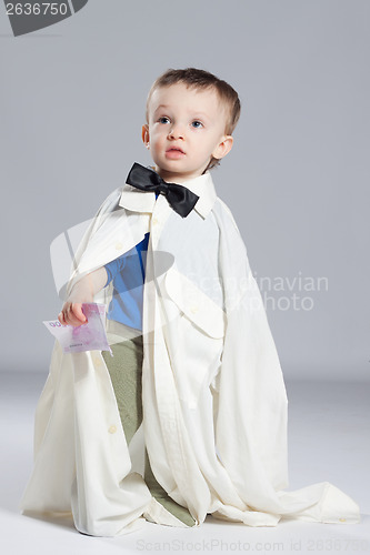 Image of Toddler boy businessman