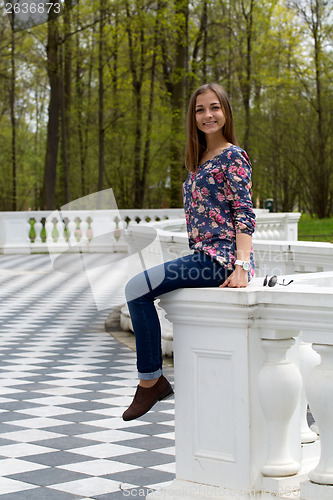 Image of portrait of a girl in the park