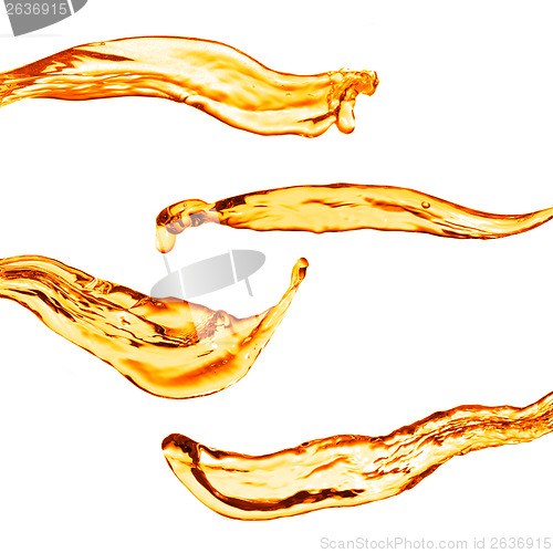 Image of orange water splash isolated on white
