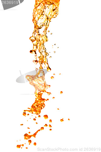 Image of orange water splash isolated on white
