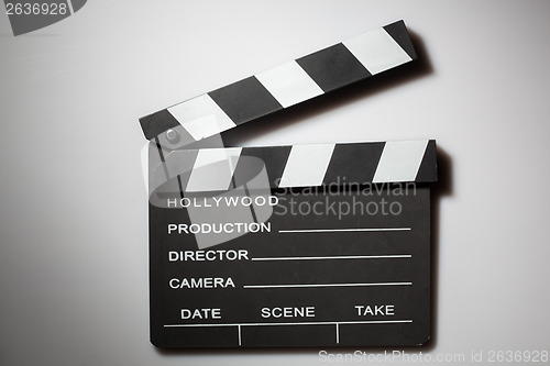 Image of Clapperboard cinema on white