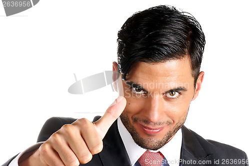 Image of Businessman with thumbs up