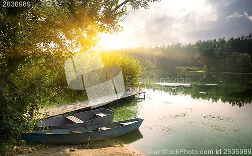 Image of Boats on river