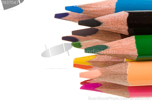 Image of Colour pencils isolated on white