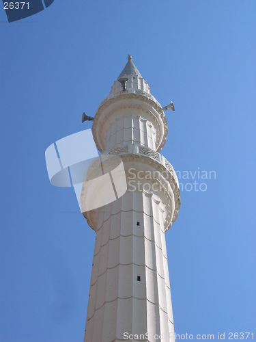 Image of The tower of a Turkish mosque