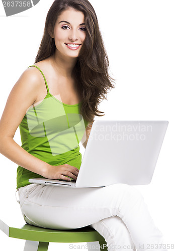 Image of Working at home with a laptop