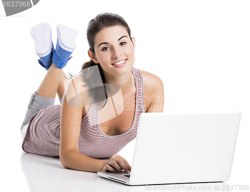 Image of Student working on a laptop