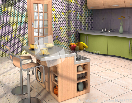 Image of Modern kitchen interior