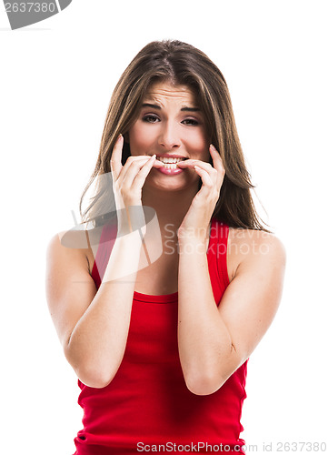 Image of Girl biting her nails