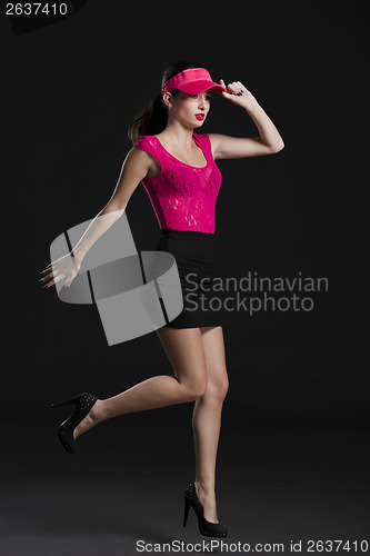 Image of Sexy fashion woman in pink