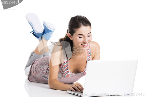 Image of Student working on a laptop