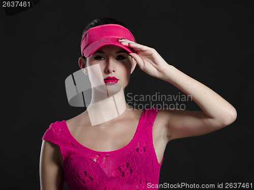 Image of Sexy fashion woman in pink