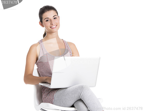 Image of Student working on a laptop