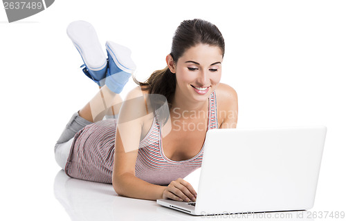 Image of Student working on a laptop