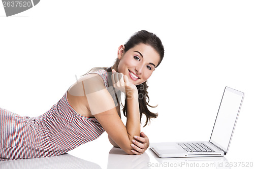 Image of Student working on a laptop